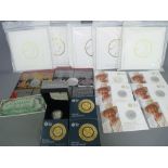 COMMEMORATIVE COIN COLLECTION including three Royal Mint boxed 'The Last Round Pounds', six Royal