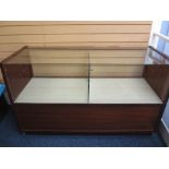 GLASS TOP & FRONT SHOP DISPLAY COUNTER, 92cms H, 152cms W, 61cms D