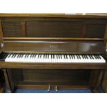 A BELL LONDON MAHOGANY CASED UPRIGHT PIANO, 127cms H, 151cms W, 59cms D