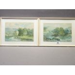 PHIL OSMENT watercolours, a pair of Snowdonia scenes, 17 x 27cms