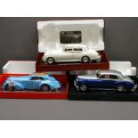 THREE MINT & BOXED 1/18TH SCALE QUALITY DIECAST VEHICLES by Minichamps including an Alfa Romeo 8C