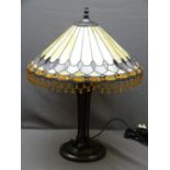 TIFFANY STYLE MODERN TABLE LAMP & SHADE, 59cms approx H E/T