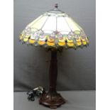 TIFFANY STYLE TABLE LAMP & SHADE E/T, 64cms approx H