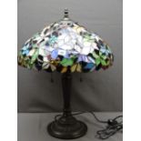 TIFFANY STYLE MODERN TABLE LAMP & SHADE, 63cms approx H E/T