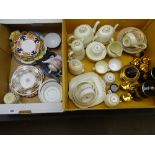 MIXED TEA, COFFEE & OTHER TABLEWARE including a Minton's set, 20 plus pieces, a Gibson and Sons late