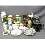 VICTORIAN TEAPOTS, jugs and other collector's items, a quantity