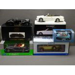 FIVE MINT & BOXED 1/18TH SCALE DIECAST VEHICLES including a Heinkel Trojan RHD in Roman Blue by