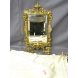 19TH CENTURY BRASS GIRANDOLE TWIN SCONCE BRASS WALL MIRROR