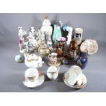 CARLTONWARE TEA FOR TWO, lusterware jugs, continental figurines ETC