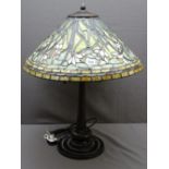 TIFFANY STYLE MODERN TABLE LAMP & SHADE, 67cms approx H E/T