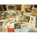 VINTAGE POST & SWEETHEART CARDS - family portraits and other photographic views with a quantity of