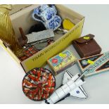 ASSORTED COLLECTABLES including model NASA shuttle, AA motoring grill badge, boxed Rolls Razor