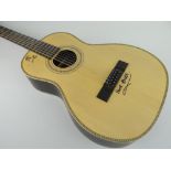 PAUL BRETT 12 STRING GUITAR BY VINTAGE in solid spruce with rosewood back and figure-board, signed