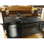 VINTAGE WOODEN CASED THERMO HYGROGRAPH with painted inscription on box 'Central Laboratory Chiswick'