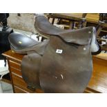 TWO LEATHER HORSE SADDLES