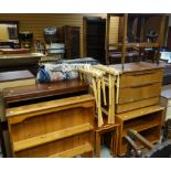 LARGE ASSORTMENT OF MIXED FURNITURE including carpets, Schreiber chest of drawers, mid century