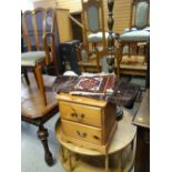 ASSORTED FURNITURE including vintage carved bedroom chair, two vintage chairs, pine furniture,