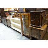 ASSORTED FURNITURE including pair of Stag bedside chest, vintage bureau, vintage china cabinet ETC