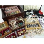 ASSORTED COSTUME JEWELLERY, mainly beaded items and Swarovski