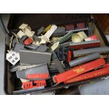 SUITCASE OF HORNBY TRI-ANG ITEMS