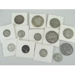 ASSORTED LATE 19TH AND 20TH CENTURY COINS including Victorian crowns, half crowns and one shilling