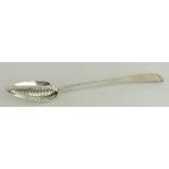 IRISH GEORGE III SILVER STRAINING SPOON, Dublin hallmarks and makers mark for John Dalrymple,