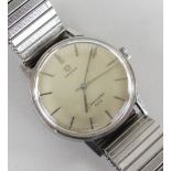OMEGA SEA MASTER 600 GENTS WRISTWATCH, Ref. 135.011, stainless steel baton markers, champagne