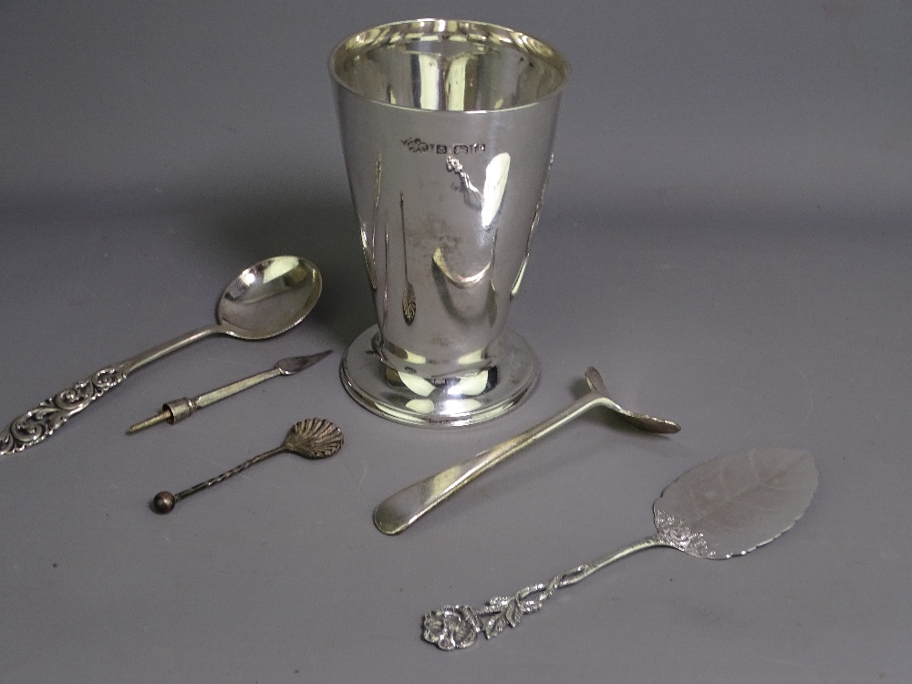 SMALL SILVER including a beaker embossed with Lancashire Rifle Association emblem, Birmingham