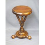 REPRODUCTION HARDWOOD SIDE TABLE, 58cms H
