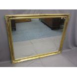 GILT FRAMED REPRODUCTION WALL MIRROR, 106cms H, 129cms W