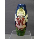 MOORCROFT CHRISTMAS FAIRY, 12.5cm H VASE designed by Nicola Slaney, impressed and painted factory