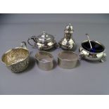 SMALL SILVER - a parcel to include a small floral embossed cream jug, Birmingham 1895, a three piece