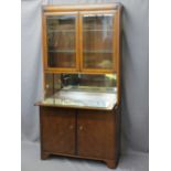 STAG MAHOGANY COCKTAIL CABINET/DISPLAY, 183cms H, 91cms W, 43cms max D