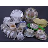 AYNSELY TRIOS, Duchess china part teaset, Carlton and glassware