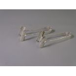 SILVER INDIVIDUAL MATCHING ASPARAGUS HOLDERS, A MATCHING PAIR, Sheffield 1926, William Hutton &