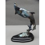 BRONZART SCULPTURE titled 'Dolphin Tenderness', limited edition AK005, signed and dated '98