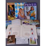 THREE PRINCESS ANNUALS FOR GIRLS, collectors' cards, 1941 autograph book (empty) ETC