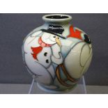 MOORCROFT SNOW DANCE VASE, 11cm H, from a numbered edition (165) by Ceri Goodwin, impressed and
