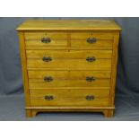 CIRCA 1900 SATINWOOD CHEST of two short over three long drawers, registered design number 419495