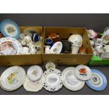 COMMEMORATIVE CHINA - an assortment of beakers and plates ETC