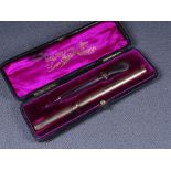 MABIE TODD - Antique (pre-1907) gold barleycorn Swan Mabie Todd Eyedropper fountain pen (USA) with