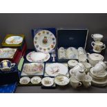 ROYAL WORCESTER 'MONACO LUNAR' teaware, boxed display items, Aynsley ETC
