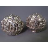 PAIR OF 925 STAMPED JERUSALEM CITY PAPERWEIGHTS