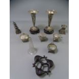 COLLECTION OF ORIENTAL SILVER & WHITE METAL, 8.2 troy ozs weighable, 256grms including two pierced