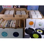 VINYL 45rpm RECORDS, approximately four hundred and twelve LP albums