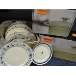 BERNDES BOXED CAST IRON CASSEROLE DISHES, 4.7 litres and 2.4 litres and a quantity of Ikea