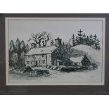 After SIR KYFFIN WILLIAMS RA colourwash print - Ty Mawr, Gwybrnant, signed with initials, 29 x