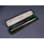 MABIE TODD - Antique (pre-1907) gold plated barleycorn Swan Mabie Todd Eyedropper fountain pen (USA)