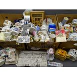 COMMEMORATIVE WARE including Jasperware, beakers ETC (three boxes)