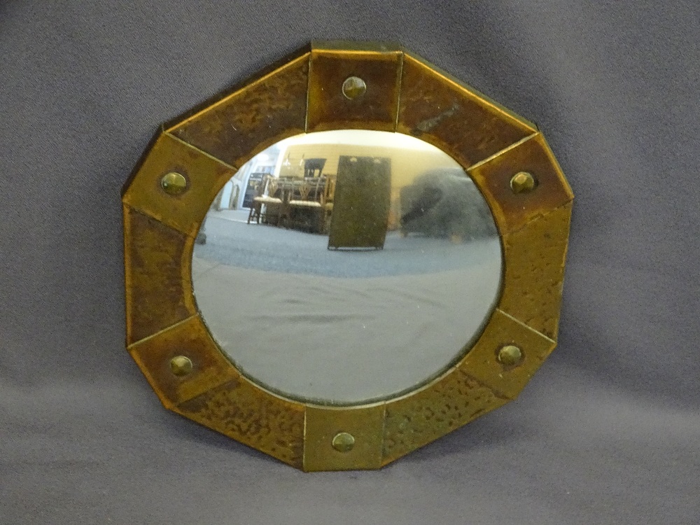 TWO STYLISH VINTAGE WALL MIRRORS including an Art Deco example, the other copper framed with - Image 3 of 3
